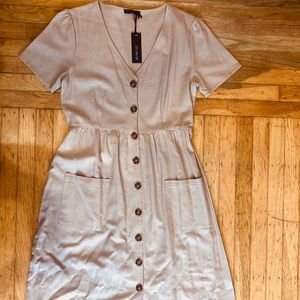 Blush Button-down Dress